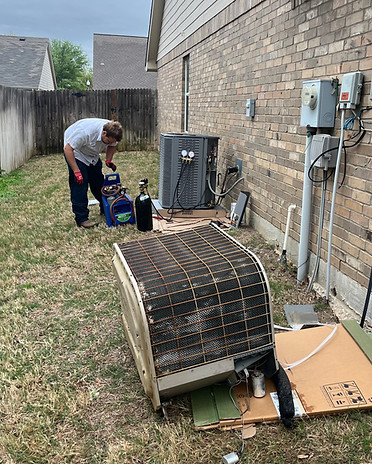 HVAC equipment replacement work