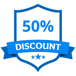 50% Discount Blue