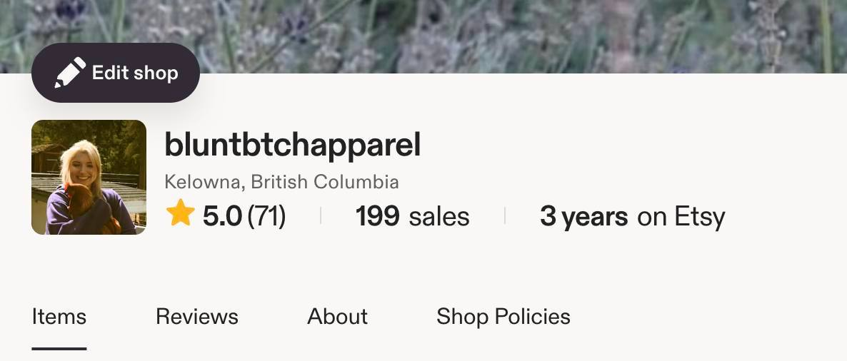 We’re officially one sale away from 200 sales on Etsy, and this milestone means a lot | BoostBC | bluntbtchapparel