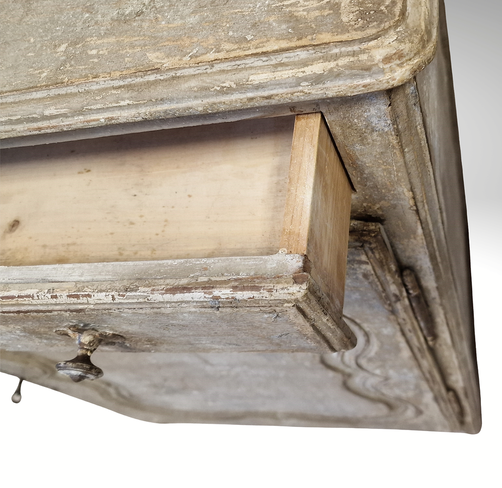 Miniature : Grand confiturier patiné beige