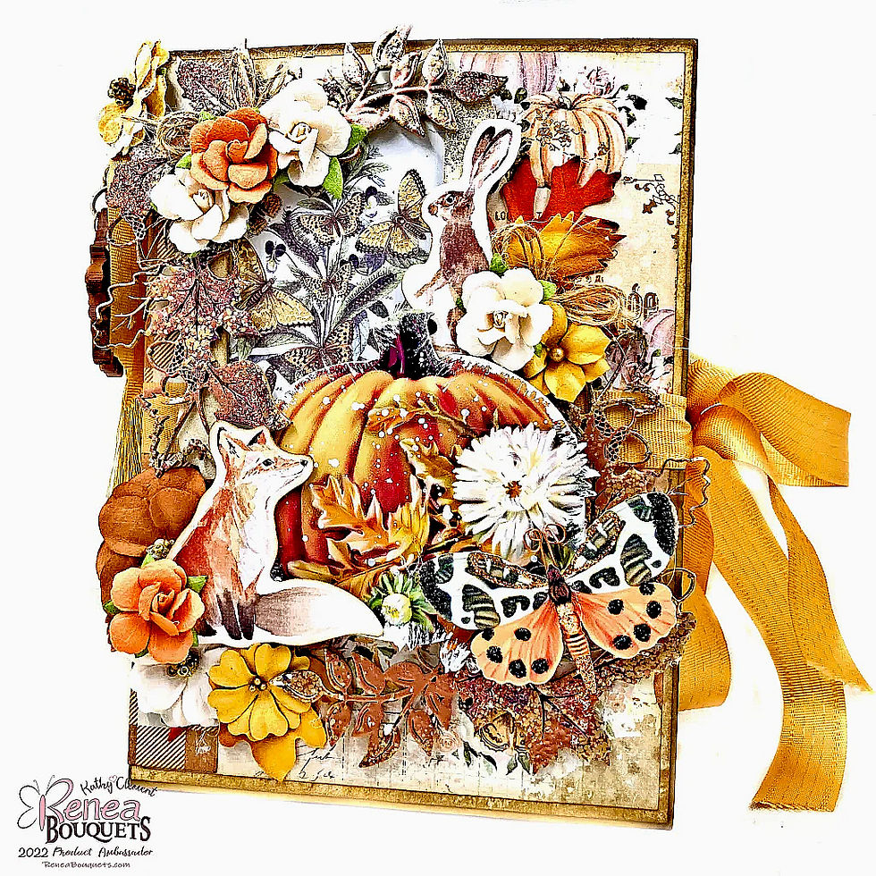 Thumbnail: Pumpkin Spice Premium Paper Glitter Glass Butterflies