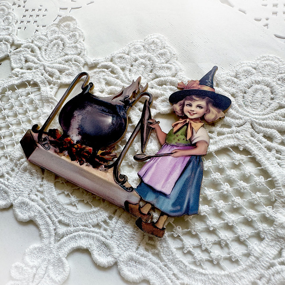 Thumbnail: Itty Bitty Printed Beautiful Board Halloween Witch - Brew Ella