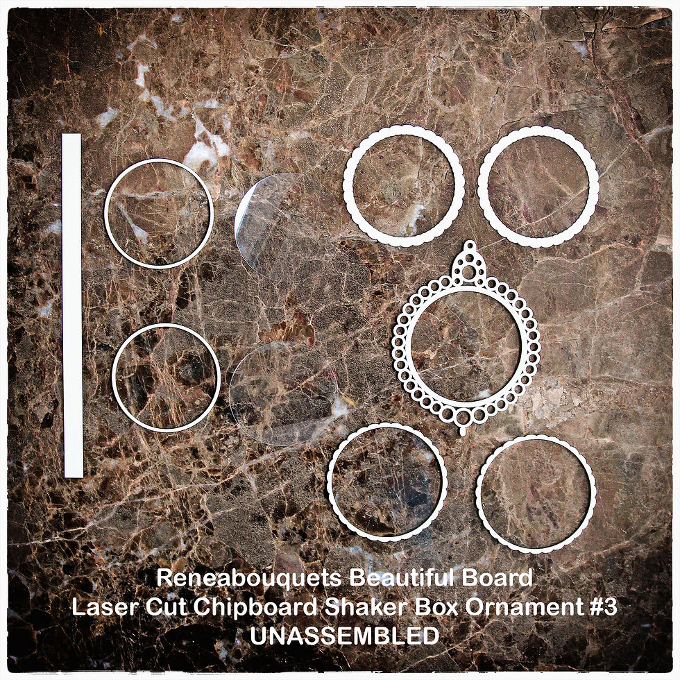 Thumbnail: Beautiful Box Ornament #1 Shaker Box Chipboard DIY Kit