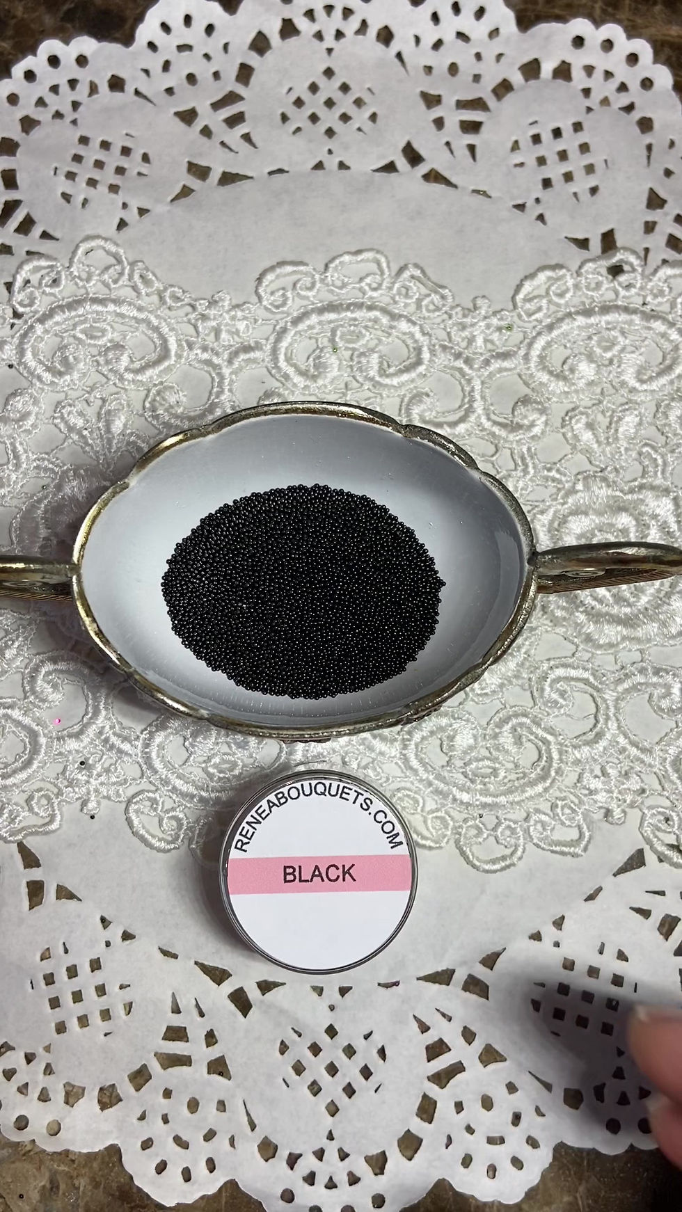 Thumbnail: 1 Ounce Black No Hole Glass Microbeads 1.00mm - 1.30mm