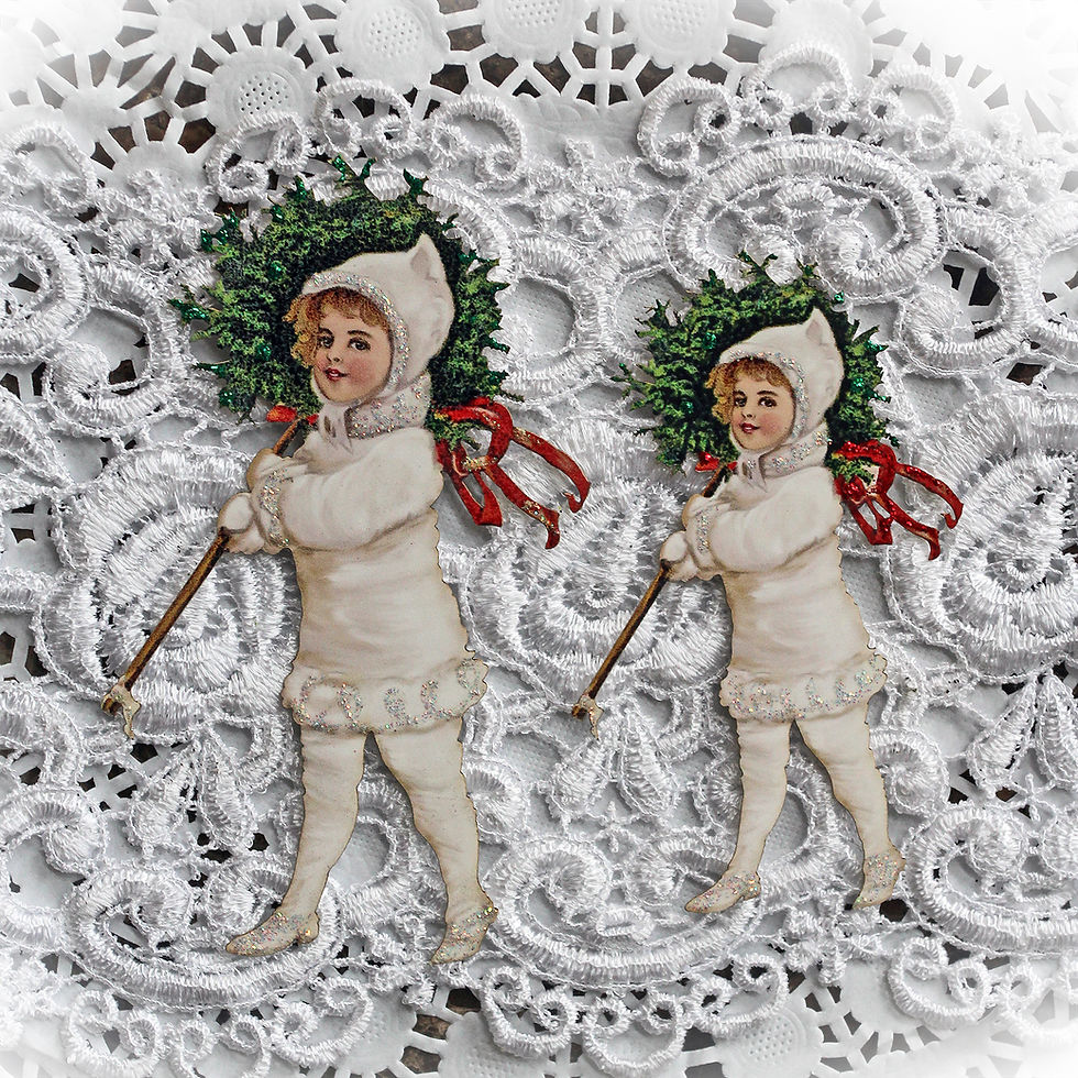 Thumbnail: Reneabouquets Large Victorian Christmas Premium Paper Die Cuts