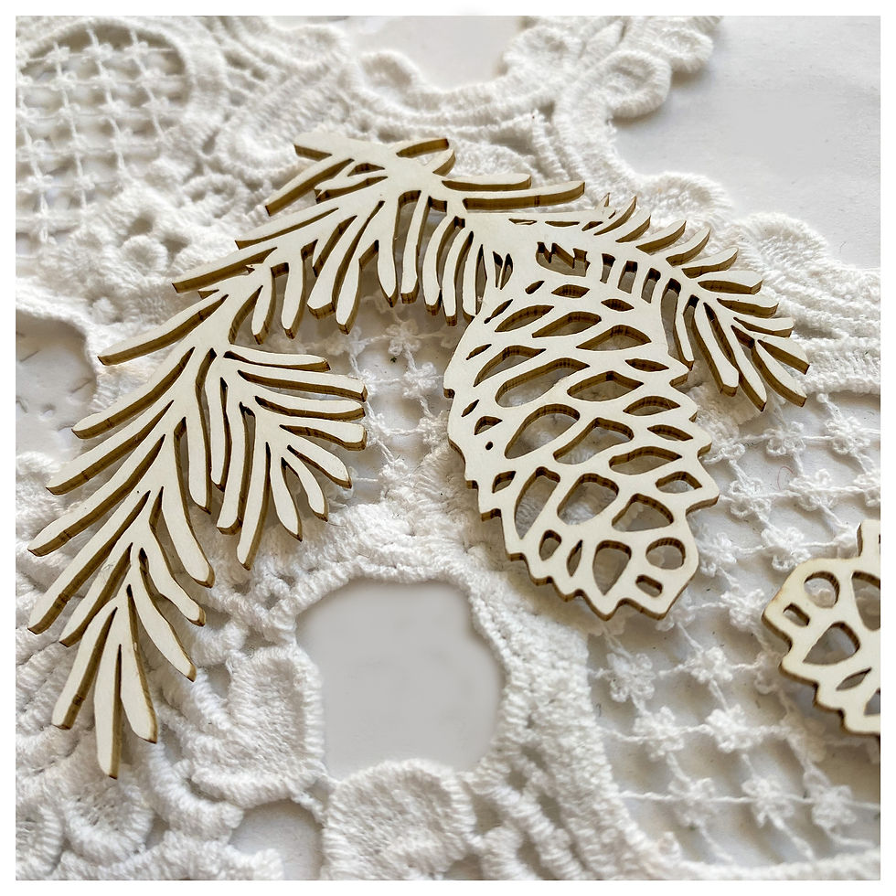 Thumbnail: Beautiful Board Small Evergreen Corners Laser Cut Chipboard