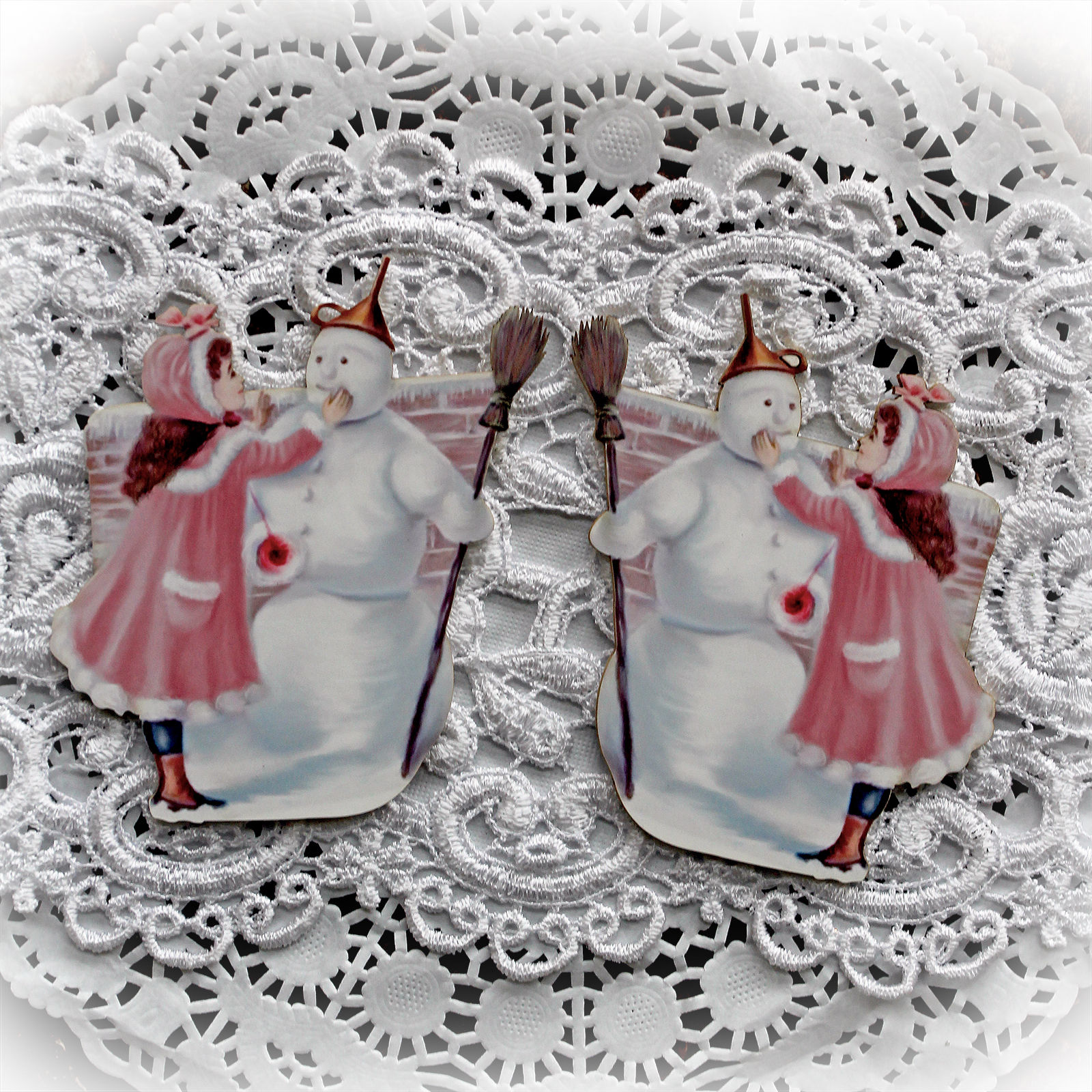 Printed Beautiful Board Small Victoria's Snowman Laser Cut Chipboa