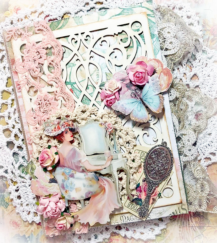 Thumbnail: Printed Beautiful Board Small Priscilla In Paris Laser Cut Chipboard