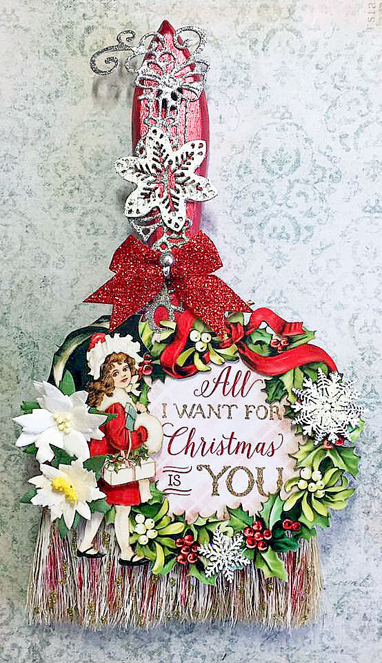 Thumbnail: Printed Beautiful Board Small Christmas Holly And Berry Wreath Frame