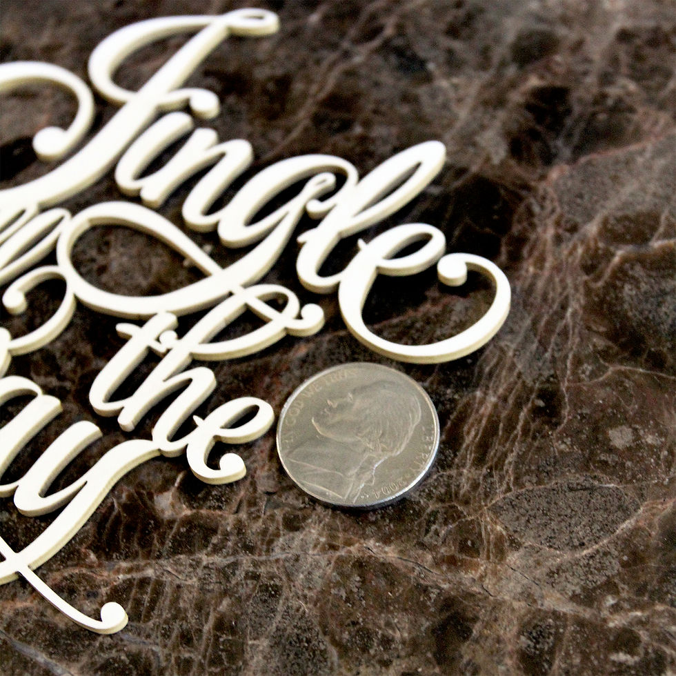 Thumbnail: Beautiful Words Large Jingle All The Way Laser Cut Chipboard