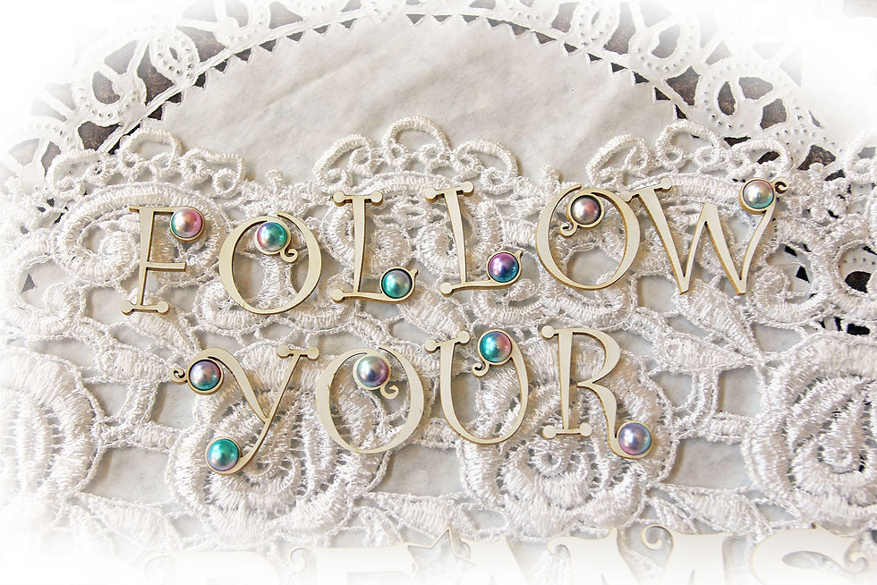 Thumbnail: Beautiful Words Large Follow Your Dreams Laser Cut Chipboard