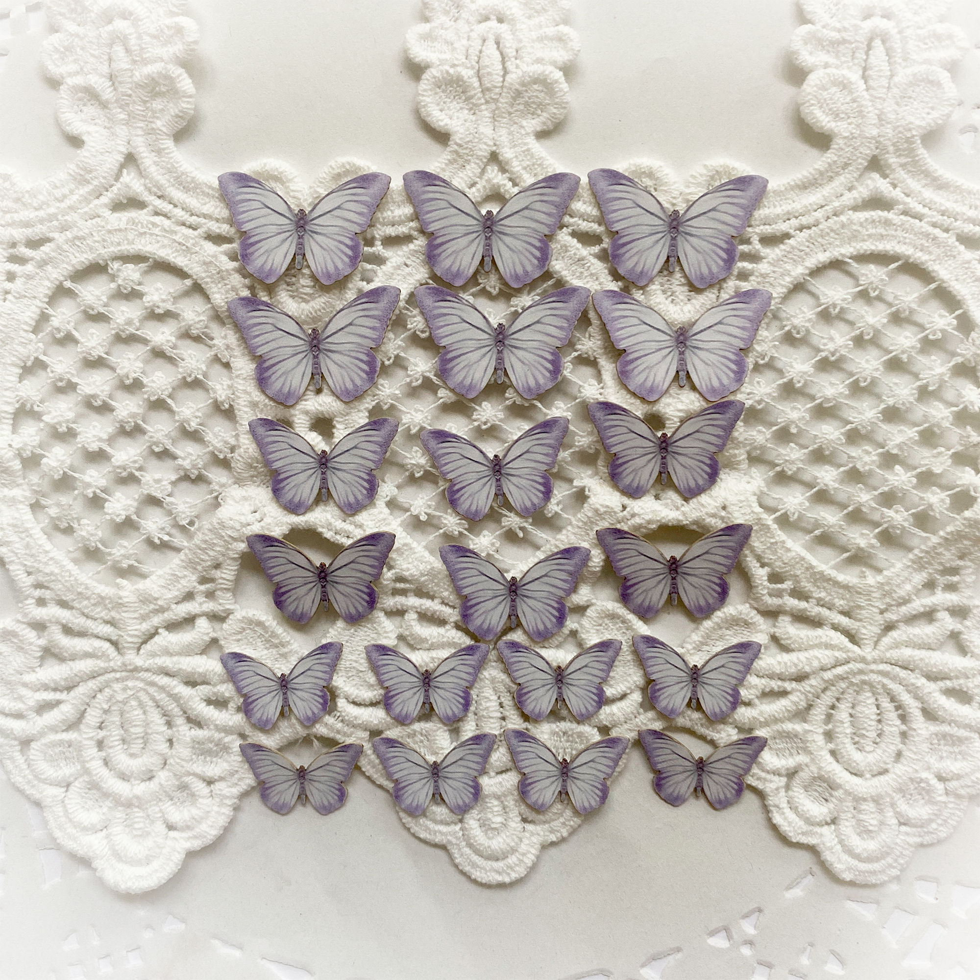 Butterfly Kisses Fairy Dust Purple Single Side Printed Butterflies