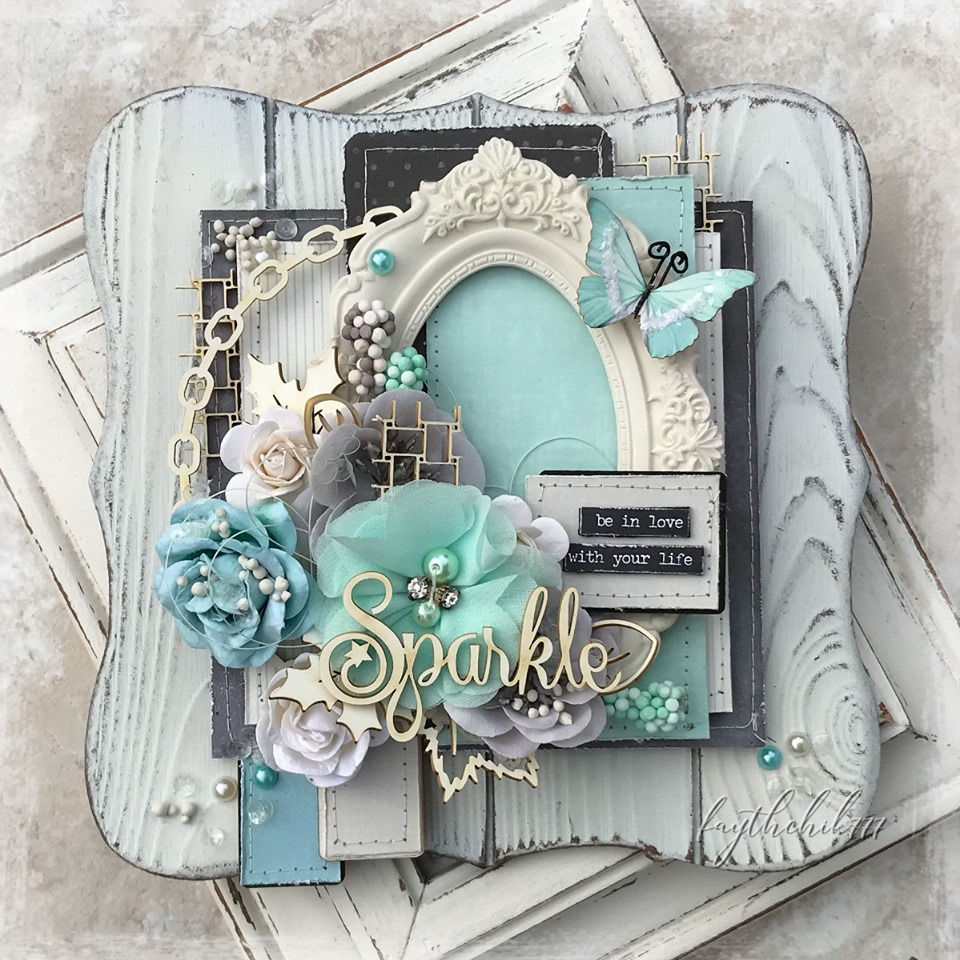 Thumbnail: Beautiful Board Chain Link Frame Set Of 3 Laser Cut Chipboard Frames