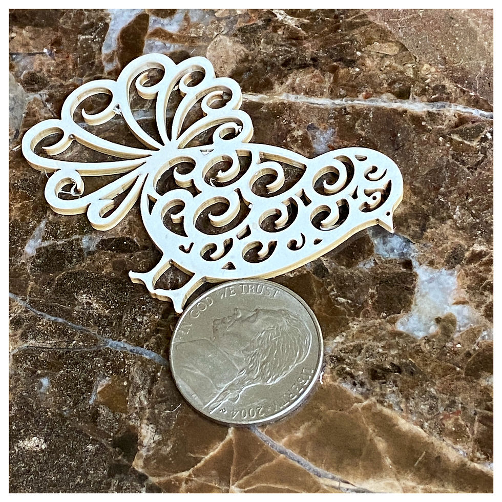 Thumbnail: Beautiful Board Twirly Birds Tuck In  Laser Cut Chipboard