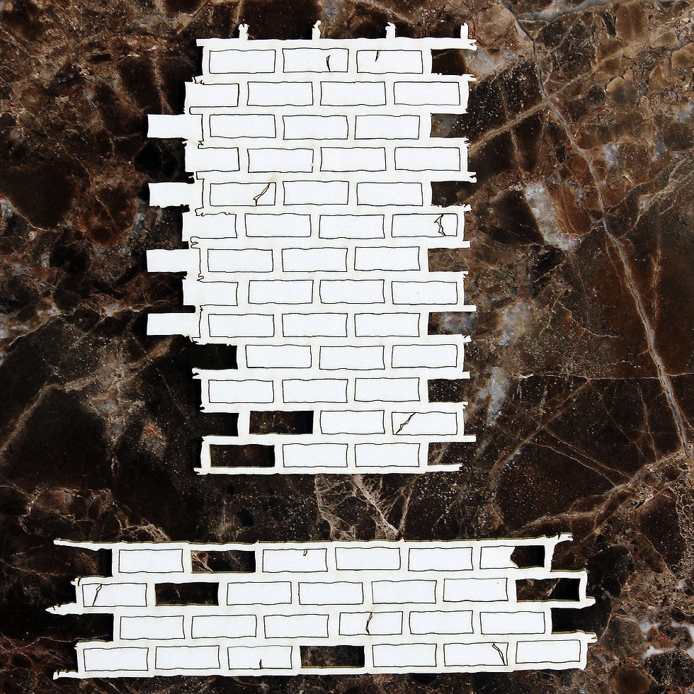 Beautiful Board Small Brick Elements Laser Cut Chipboard