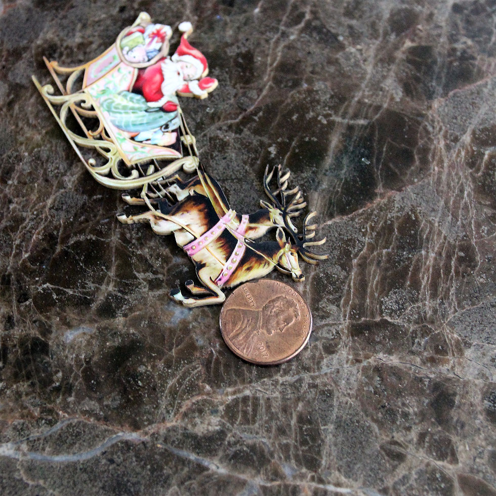 Thumbnail: Printed Beautiful Board Santa's Sleigh Itty Bitty Chipboard Set