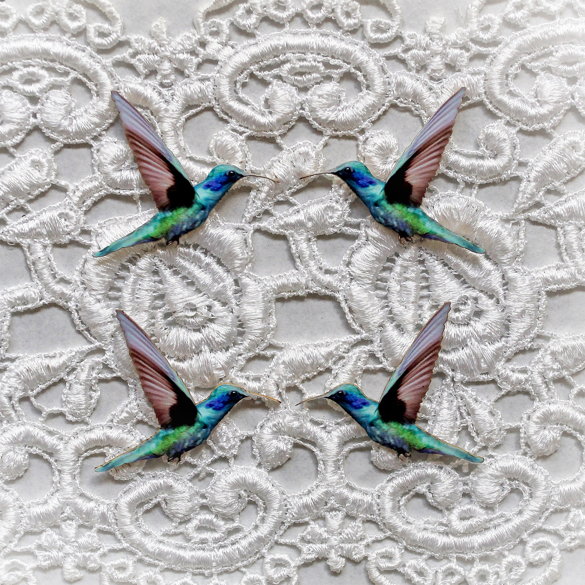 Beautiful Board Magical Hummingbirds Itty Bitty Chipboard Set