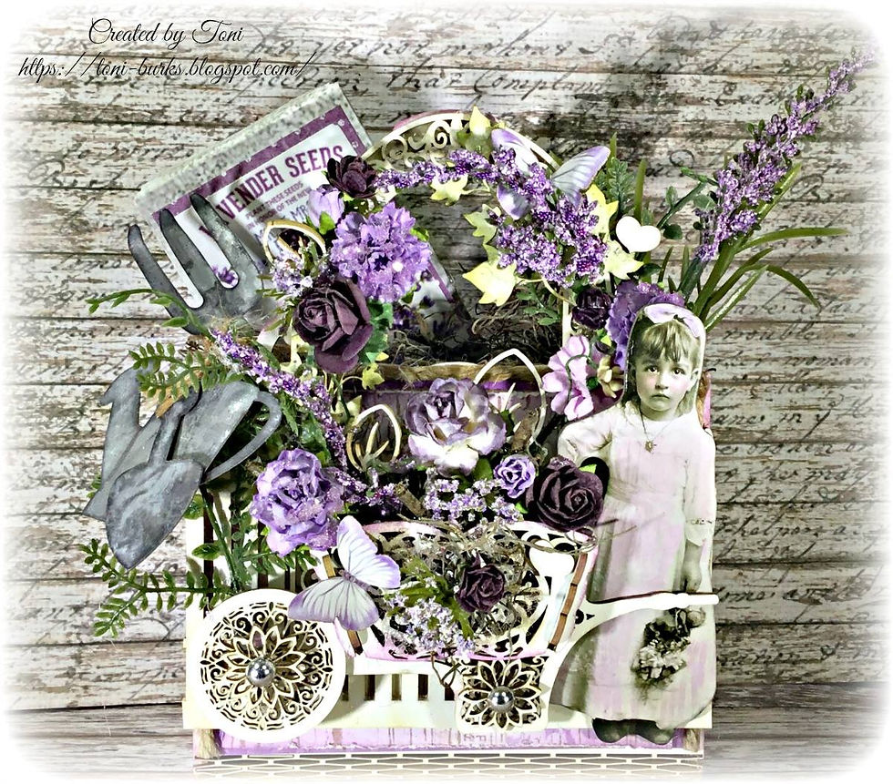 Thumbnail: Beautiful Board 3D Garden Party Wheelbarrow & Gate Do It Yourself Chipboard Kit