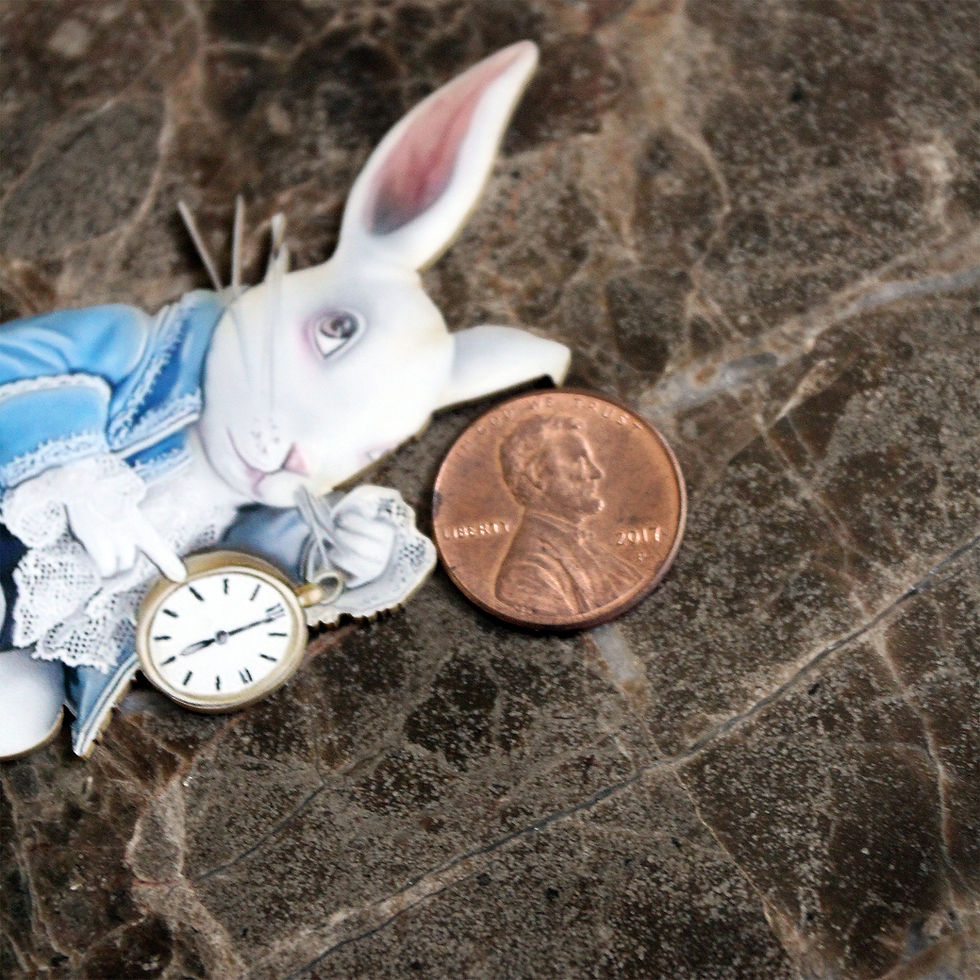 Thumbnail: Printed Beautiful Board Tiny White Rabbit Laser Cut Chipboard Di