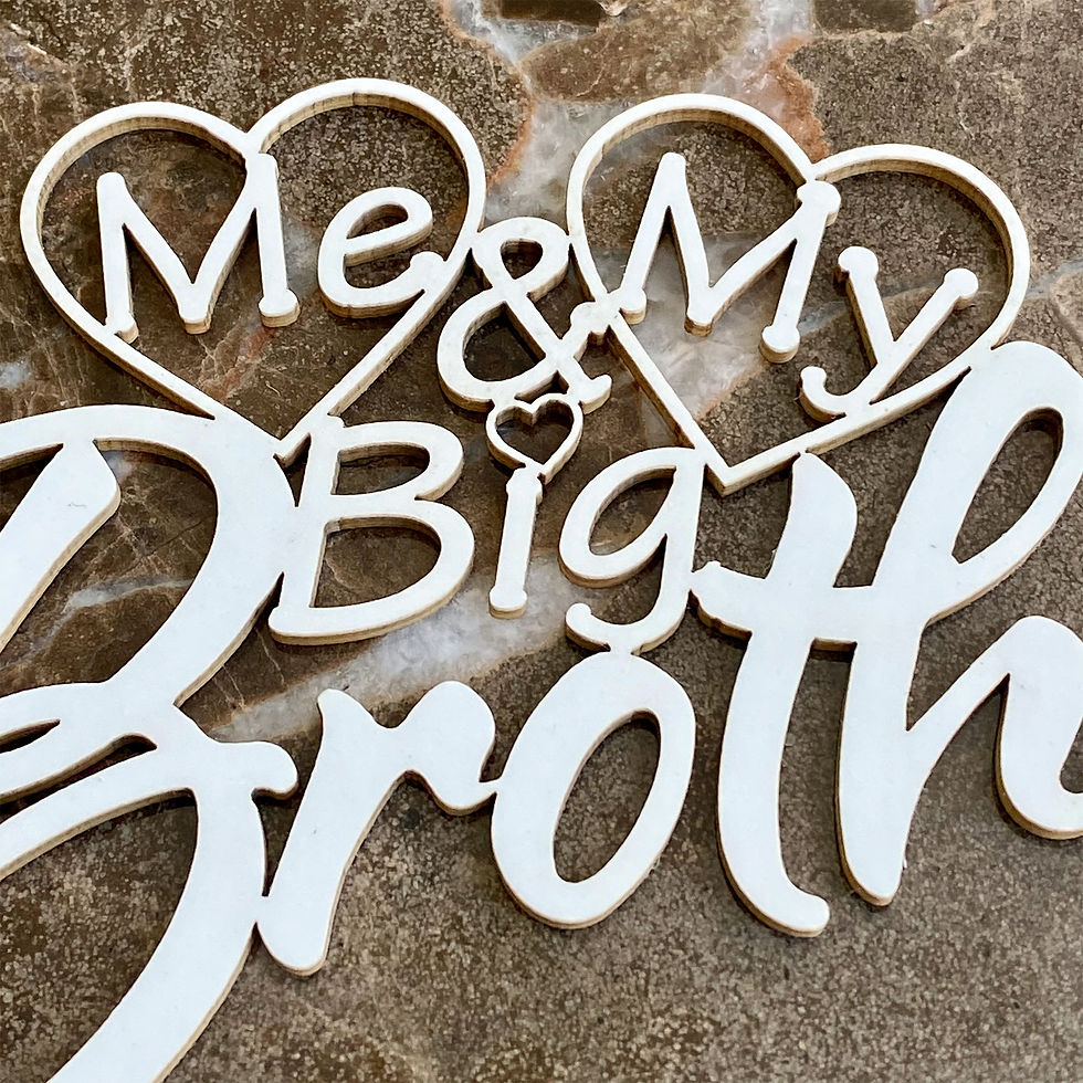 Thumbnail: Beautiful Word Medium Me & My Big Brother Laser Cut Chipboard