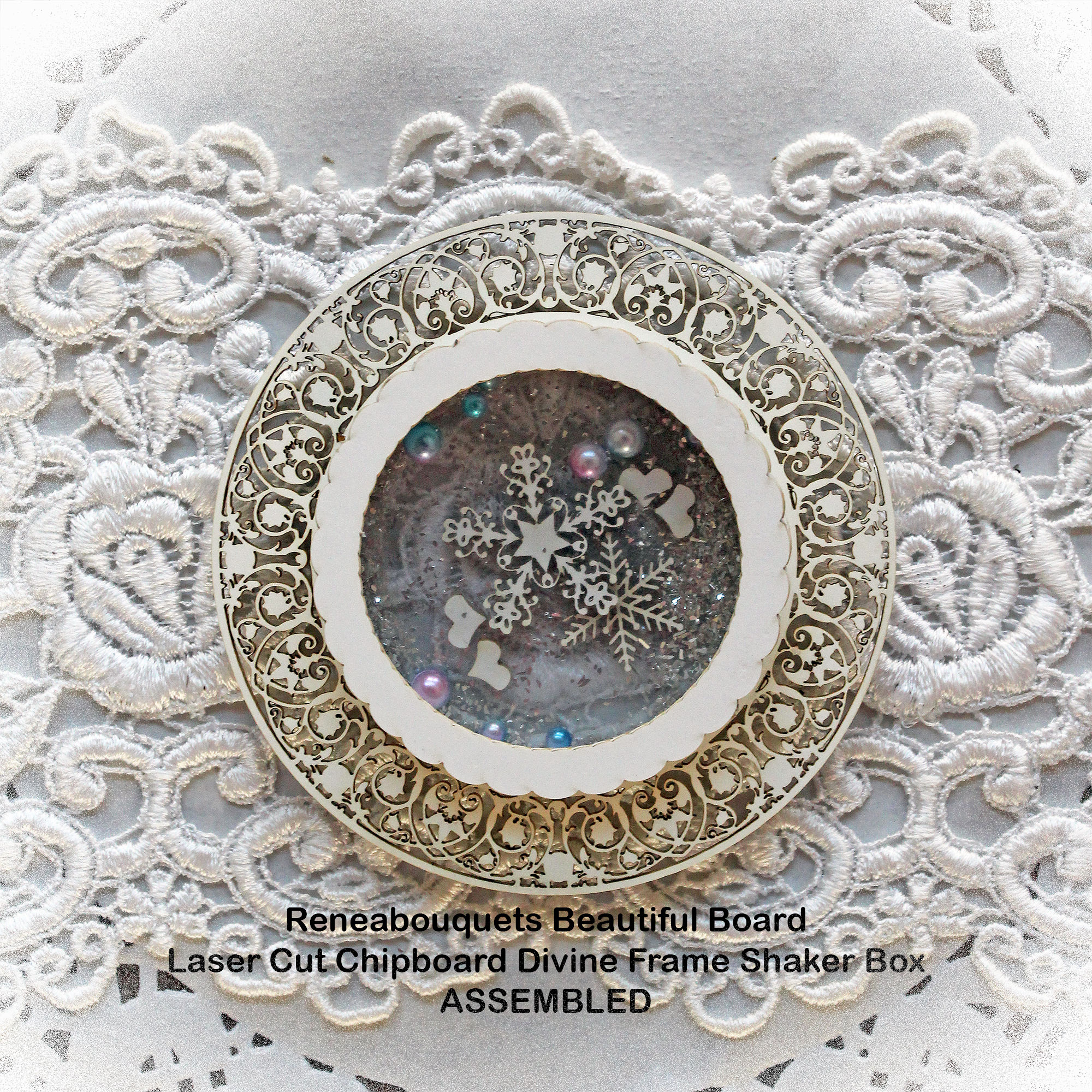 Beautiful Box Divine Frame Shaker Box Chipboard DIY Kit