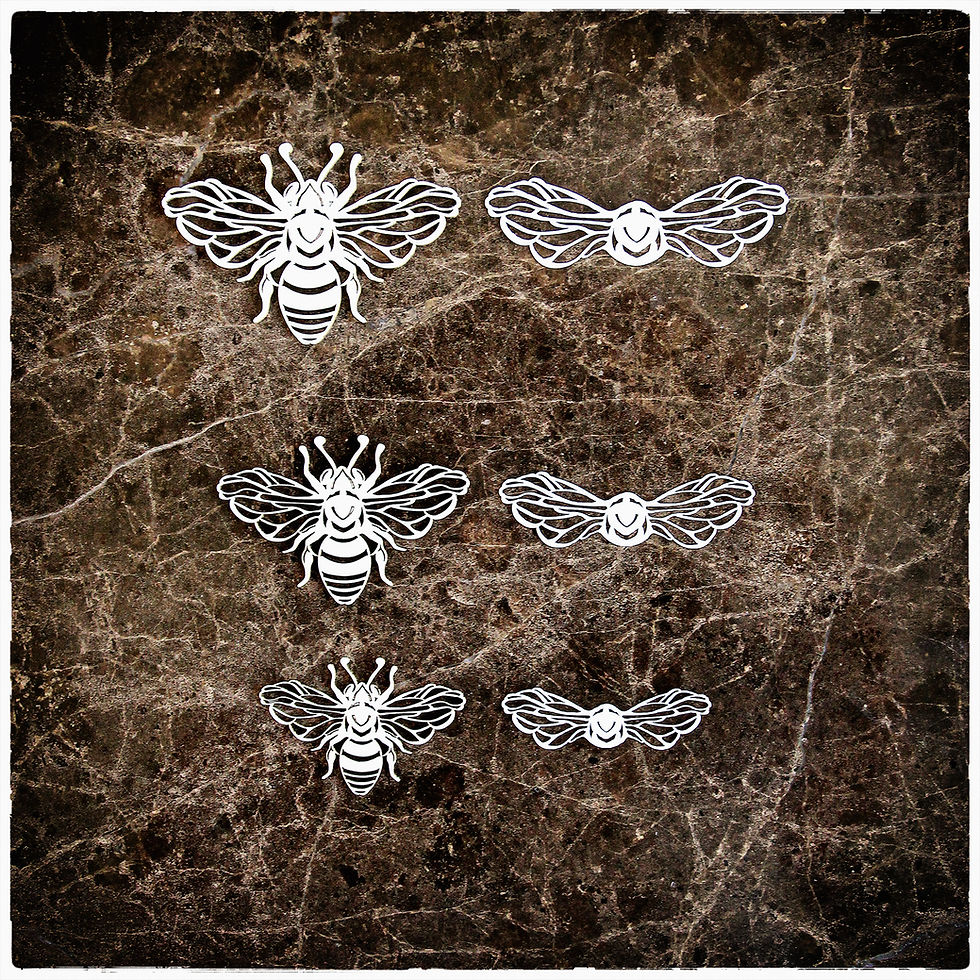 Thumbnail: Beautiful Board Stackable Honey Bee Laser Cut Chipboard Set