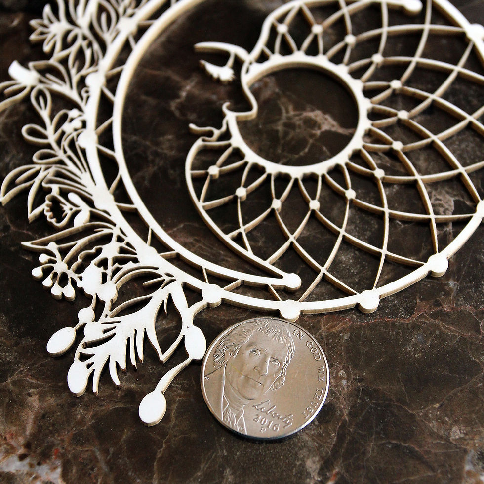 Thumbnail: Beautiful Board Small Luna Dream Catcher Pattern Laser Cut Chipboard