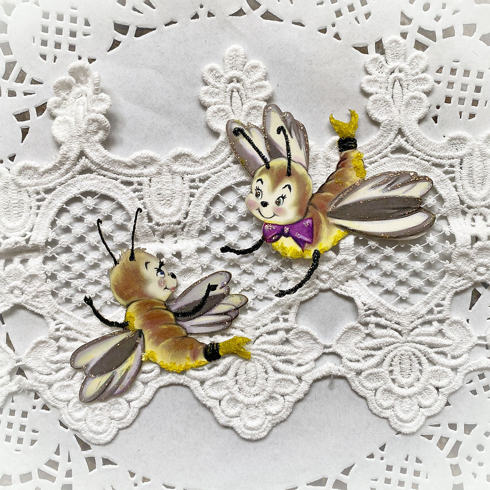 Thumbnail: Fireflies Premium Paper Die Cut Set Of 2 with Accents