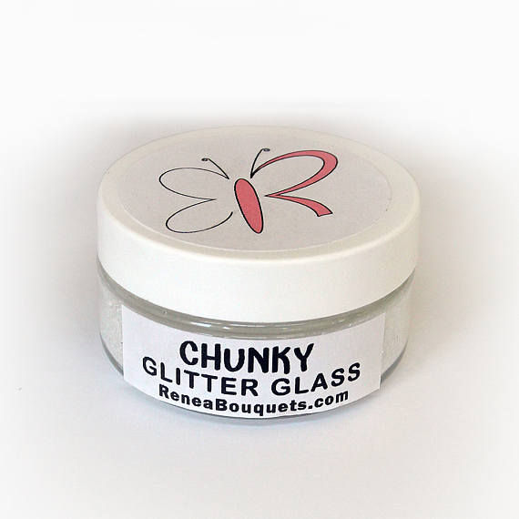 Thumbnail: 2 Ounce Coral Super Shard Glitter Glass