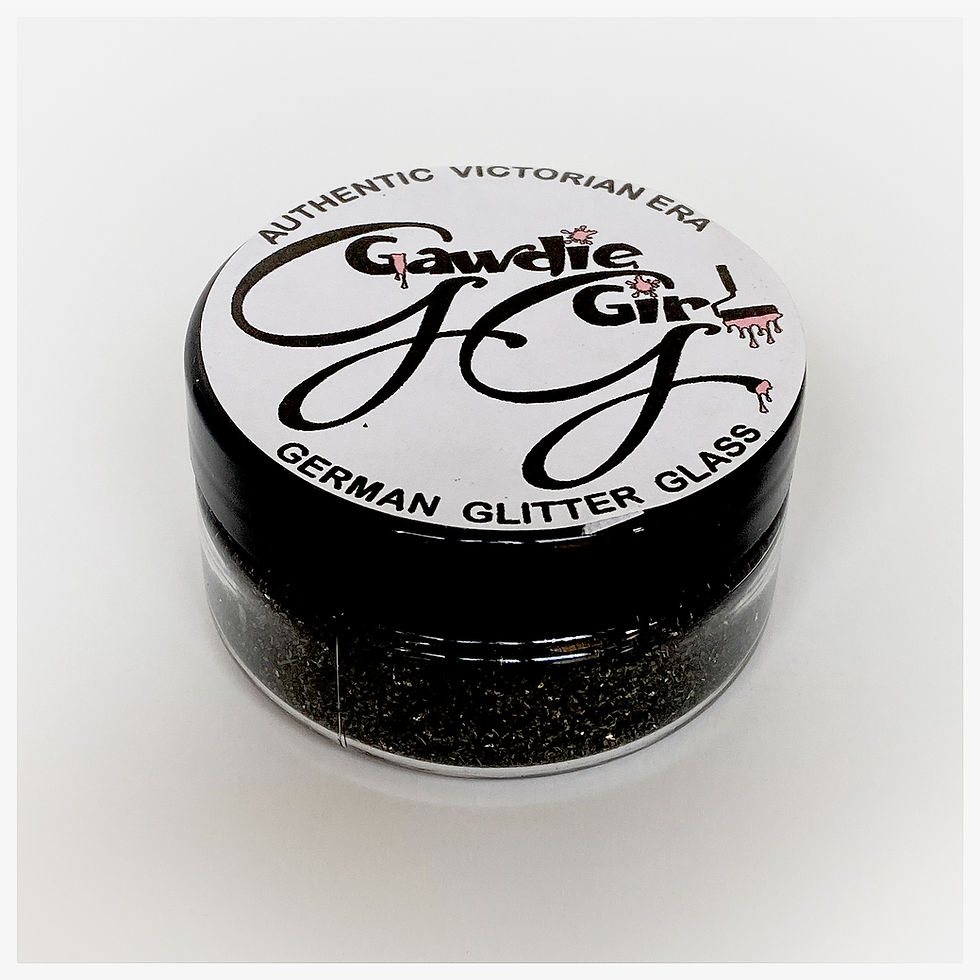 Thumbnail: 2 Ounce Fine Black Magic Reneabouquets Gawdie Girl German Glitter Glass