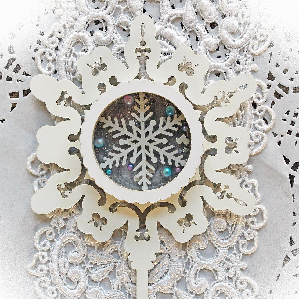 Thumbnail: Beautiful Box Snowflake Wand Shaker Box Chipboard DIY Kit