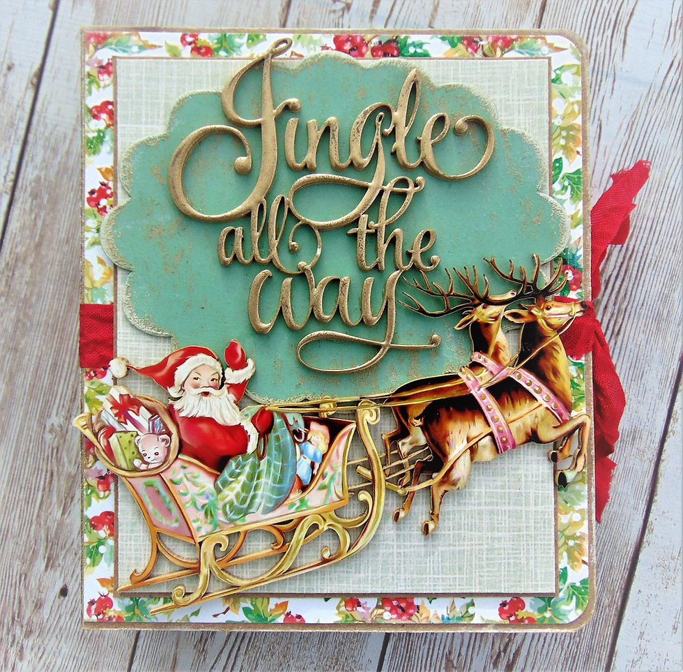 Thumbnail: Beautiful Words Small Jingle All The Way Laser Cut Chipboard