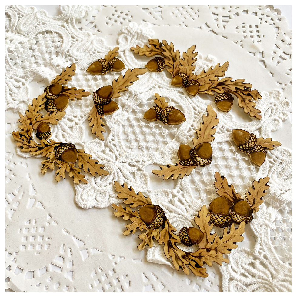 Thumbnail: Beautiful Board Small Fabulous Fall Pattern Laser Cut Chipboard