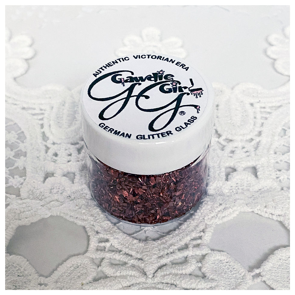 Thumbnail: .5 Ounce Vintage Red Chunky German Glitter Glass