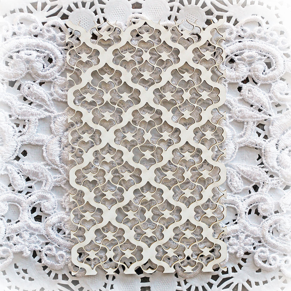 Thumbnail: Beautiful Board Heart Lattice Elements Laser Cut Chipboard