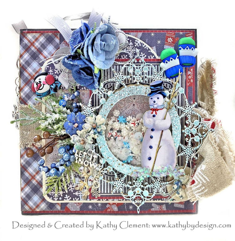 Thumbnail: Beautiful Box Small Decorative Snowflake Shaker Box With Frame DIY Kit