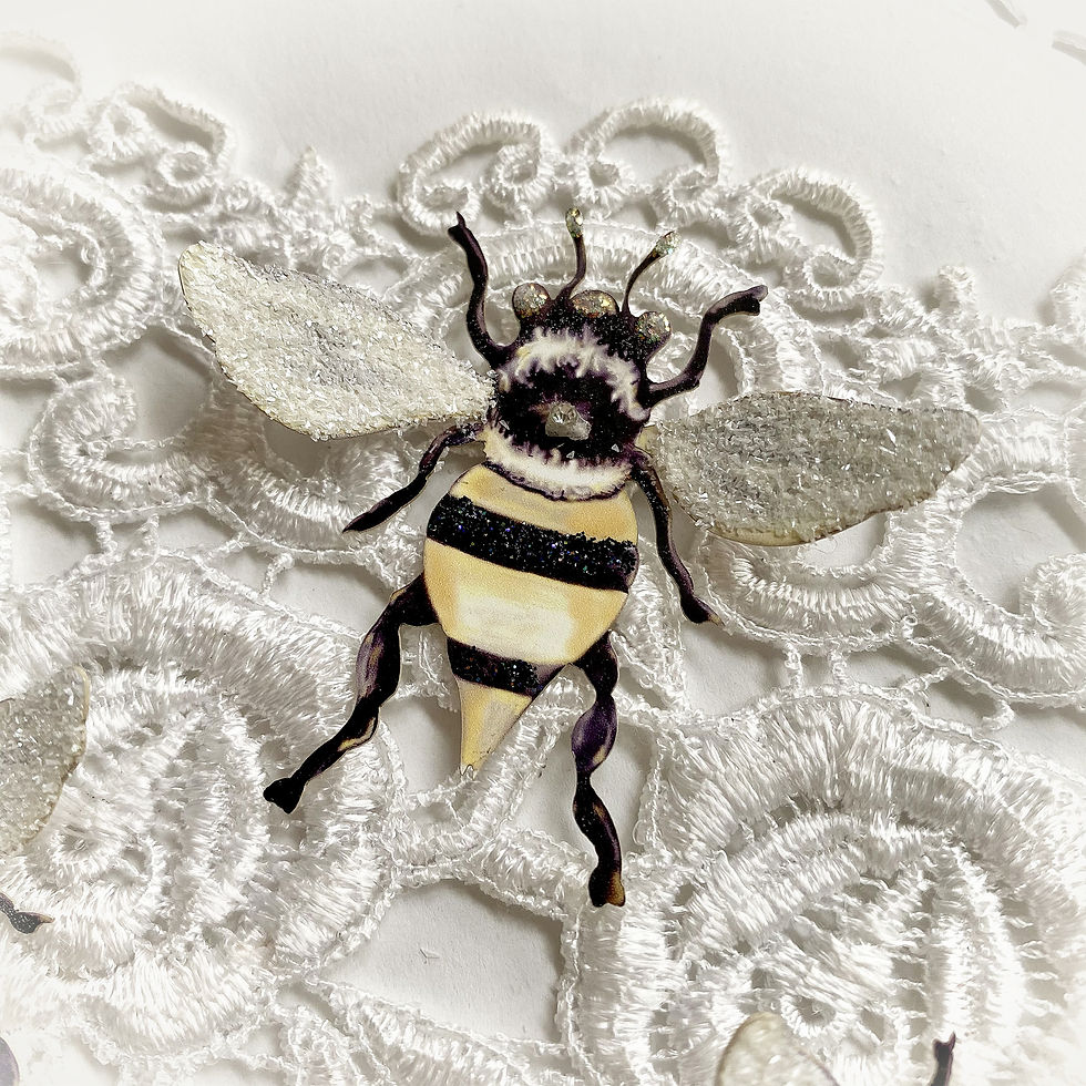 Thumbnail: Sugar Bees Premium Paper Glitter Glass Bee Set