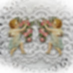 Thumbnail: Printed Beautiful Board Romance And Roses Small Blue Cherub