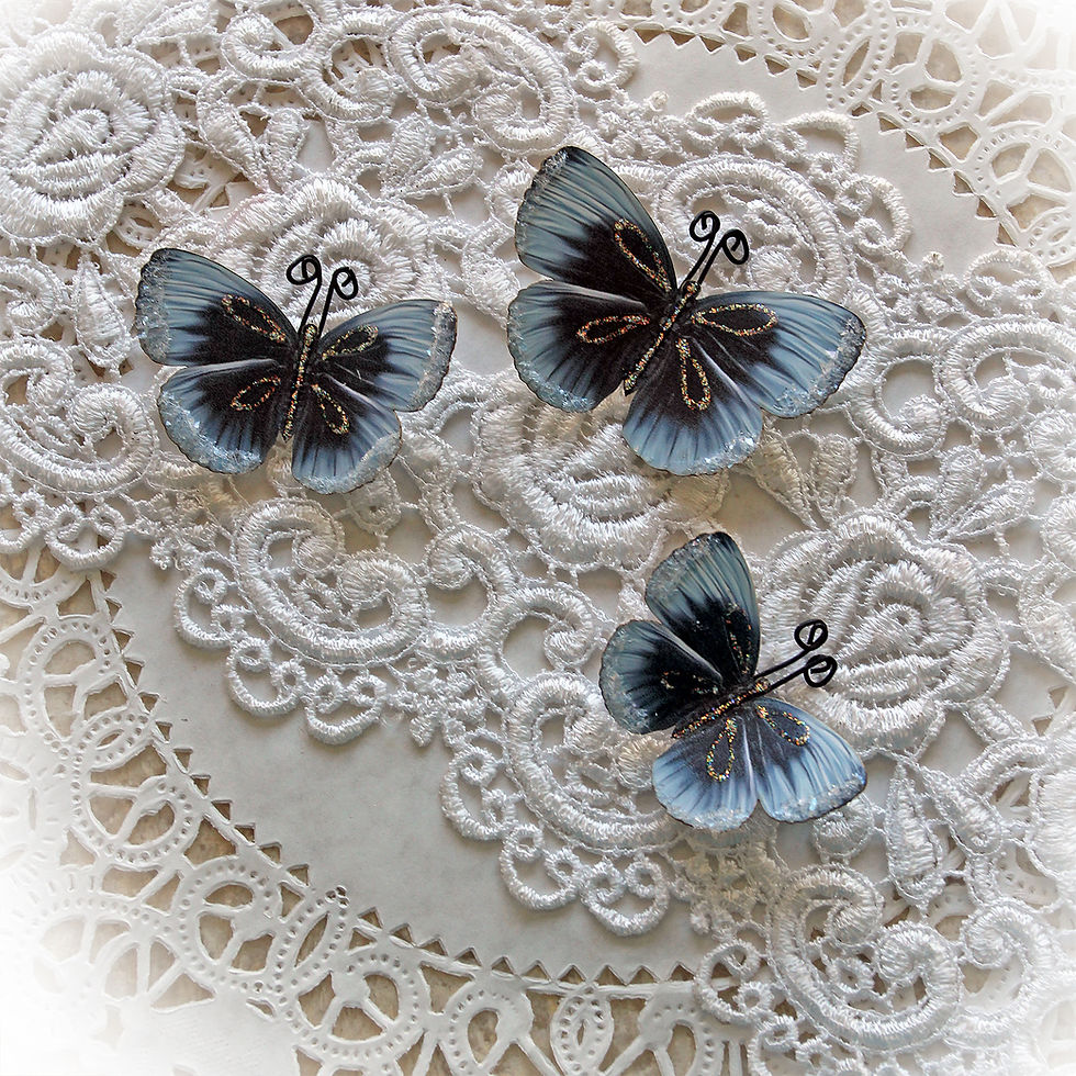 Thumbnail: Frosty Kisses Premium Paper Glitter Glass Butterflies