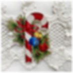 Thumbnail: Printed Beautiful Board Small Candy Cane Chipboard