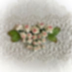 Thumbnail: Mini Pink And White Mulberry Paper Roses And Leaves Set of 24