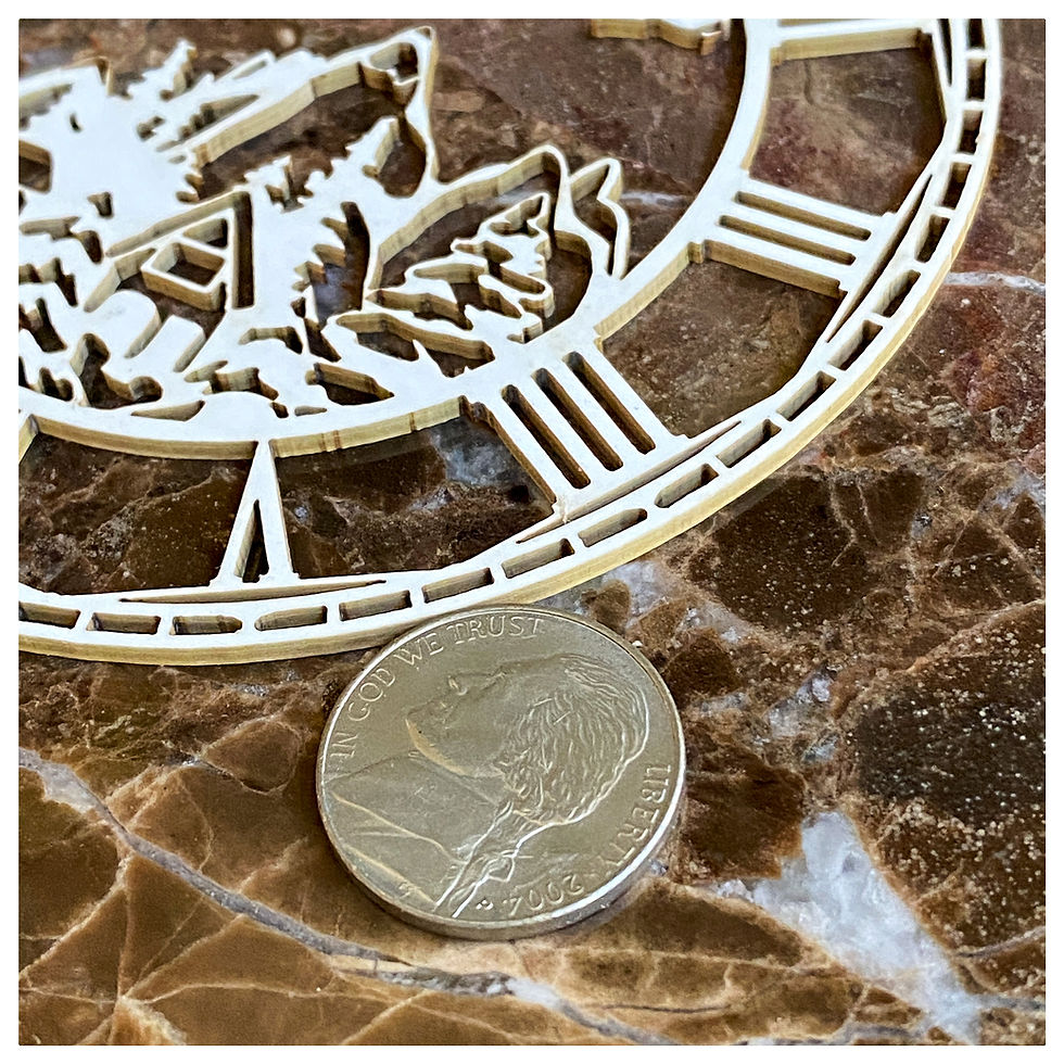 Thumbnail: Beautiful Board Small Christmas Time Clock Laser Cut Chipboard