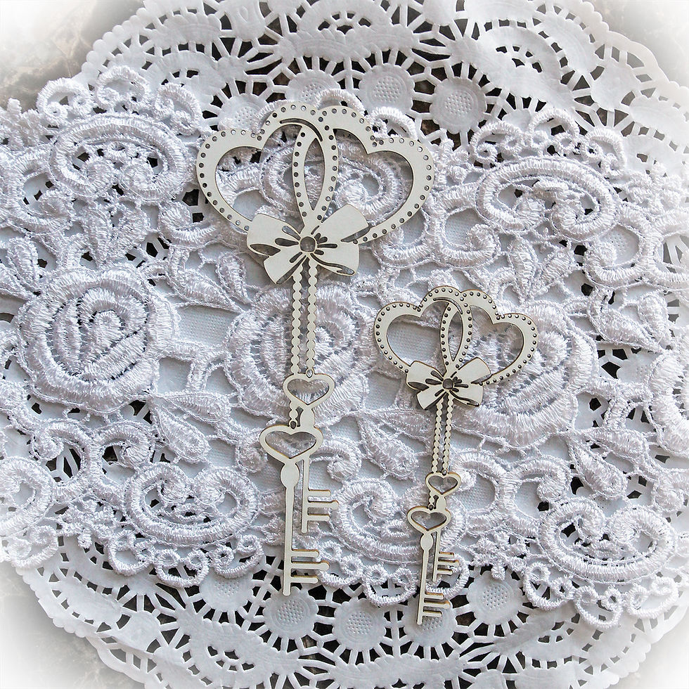 Thumbnail: Beautiful Board Sweetheart Key Set Face Laser Cut Chipboar