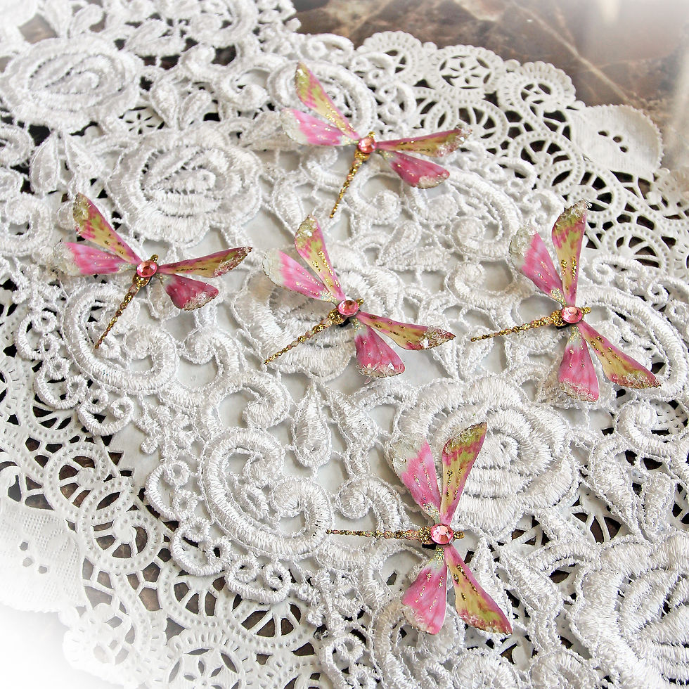 Thumbnail: Tiny Treasures Pink Champagne Dragonflies