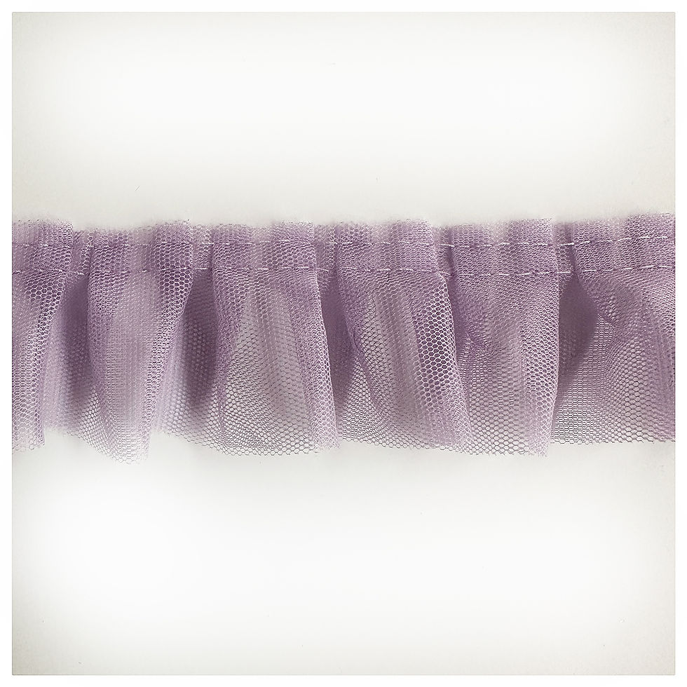 Thumbnail: Reneabouquets Trim- Tattered Purple Pleated Tulle