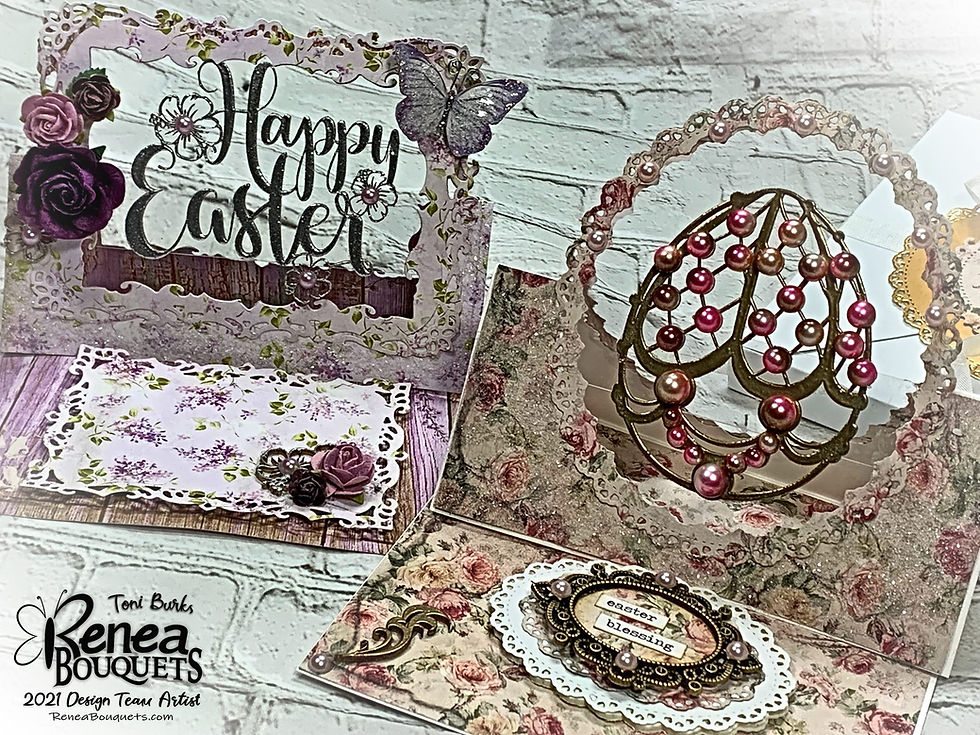 Thumbnail: Beautiful Board Faberge Eggs With Bead Holes Laser Cut Chipboard