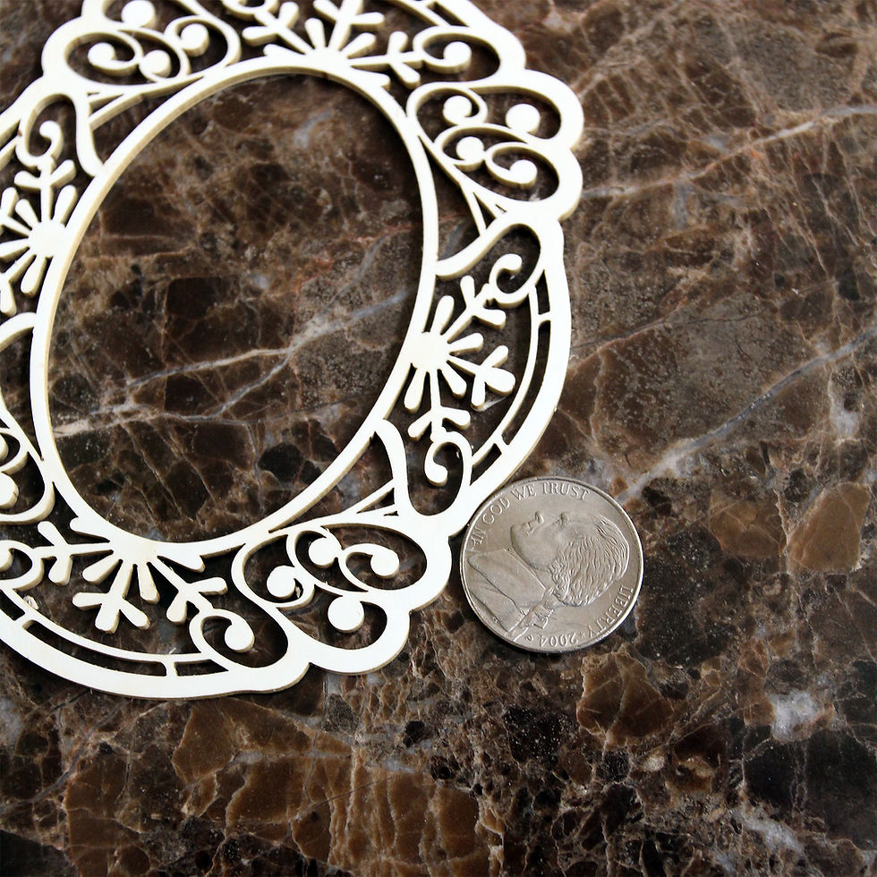 Thumbnail: Beautiful Board Tiny Victorian Snowflake Frame Laser Cut Chipboard