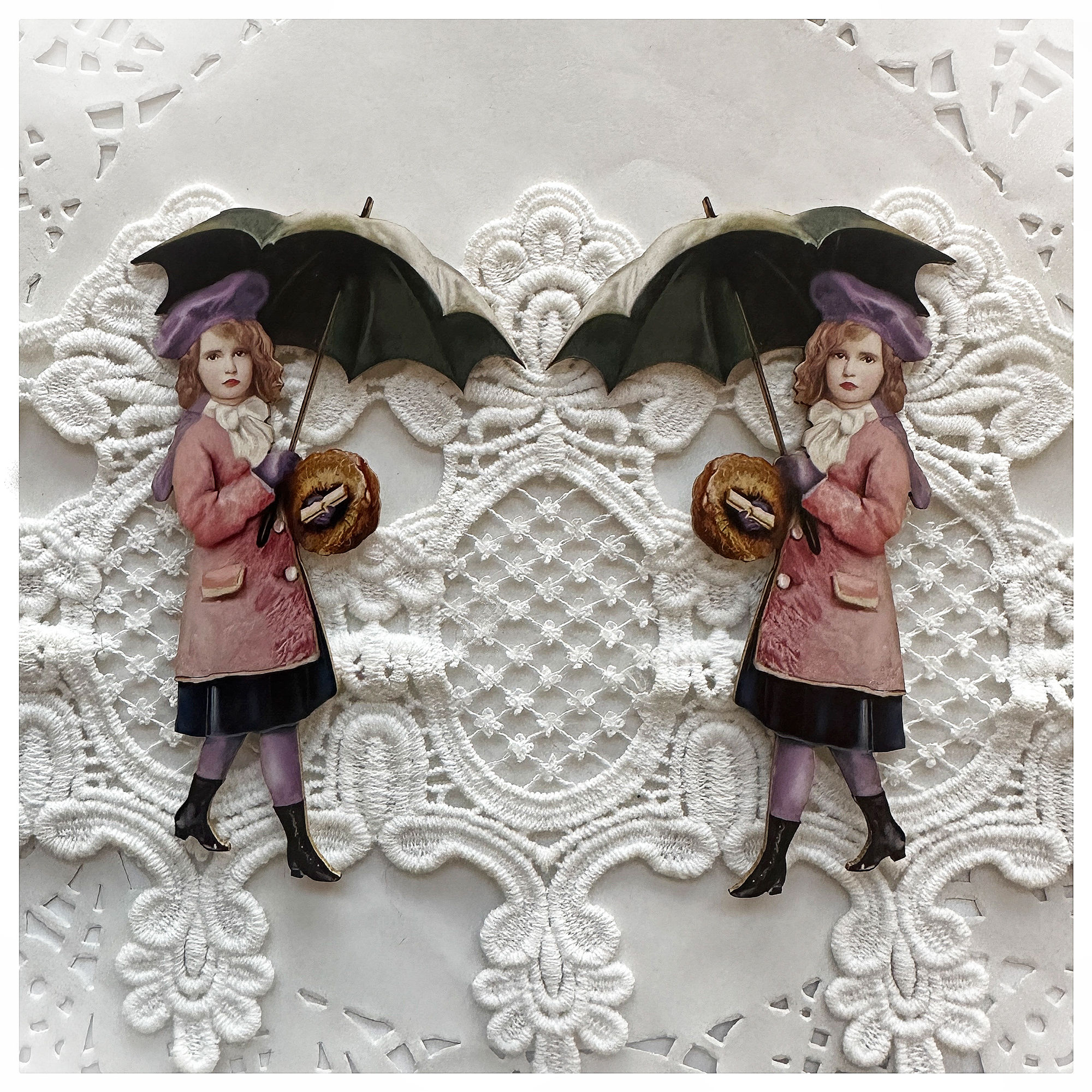 Printed Beautiful Board Small Snow Baby Viola Laser Cut Chipboard Die Cu