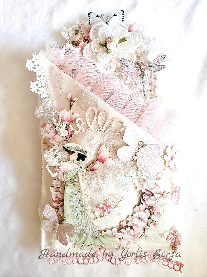 Thumbnail: Printed Beautiful Board Small Cherry Blossom Frame Laser Cut Chipboard