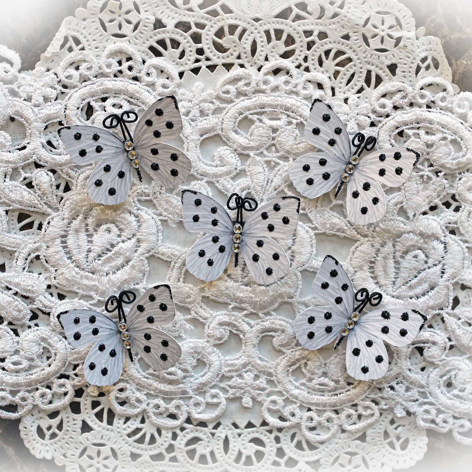 Tiny Treasures Polka Dots & Bling Butterflies